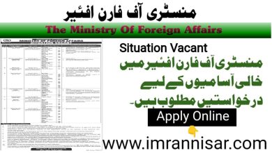 Ministry Of Foreign Affairs Jobs Islamabad 24