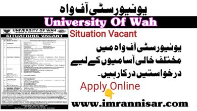 Pof University Of Wah Jobs 2024 Online Apply